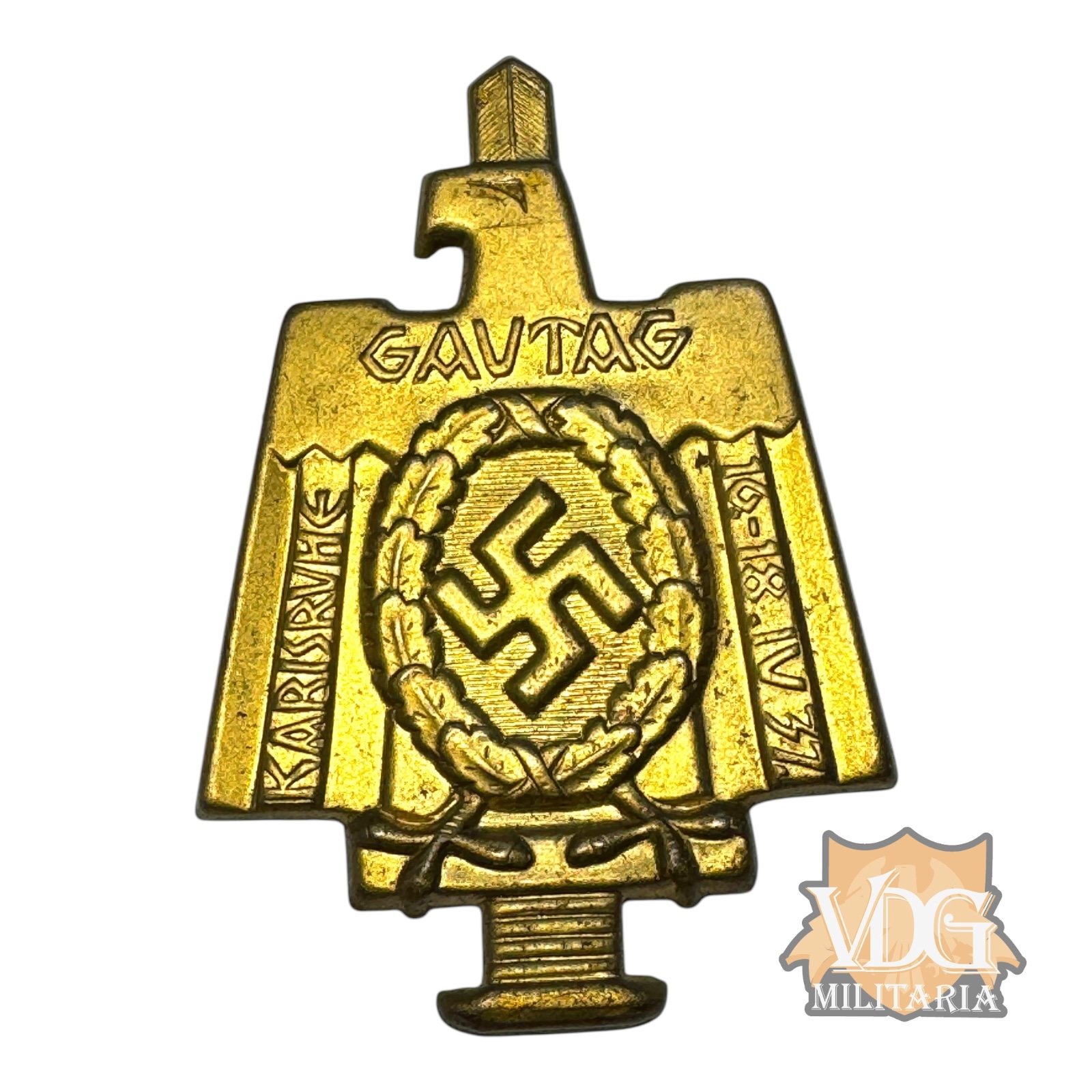 WW2 German NSDAP Gau Tag Karlsruhe 1937 Tinnie