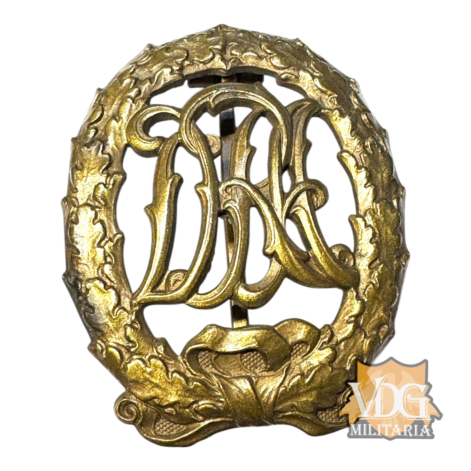 WW1/Weimar Era German DRA Sports Badge in Bronze by Wernstein Jena-Lobstedt
