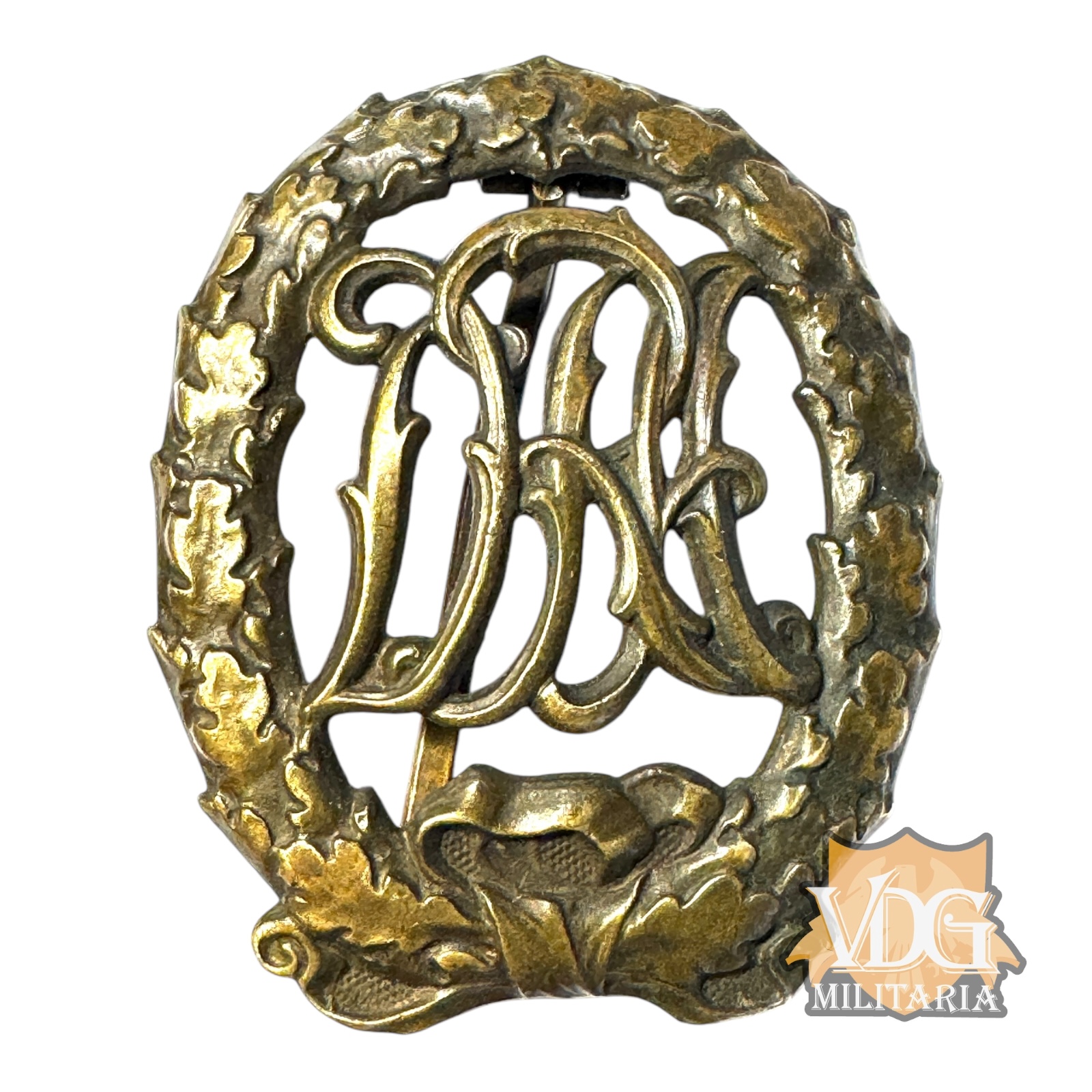 WW1/Weimar Era German DRA Sports Badge in Bronze by Wernstein Jena-Lobstedt