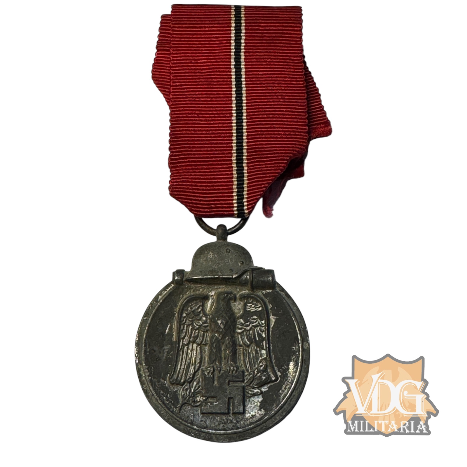 WW2 German Eastern Front Medal "Ostmedaille" – Maker Marked "6" Fritz Zimmerman, Stuttgart