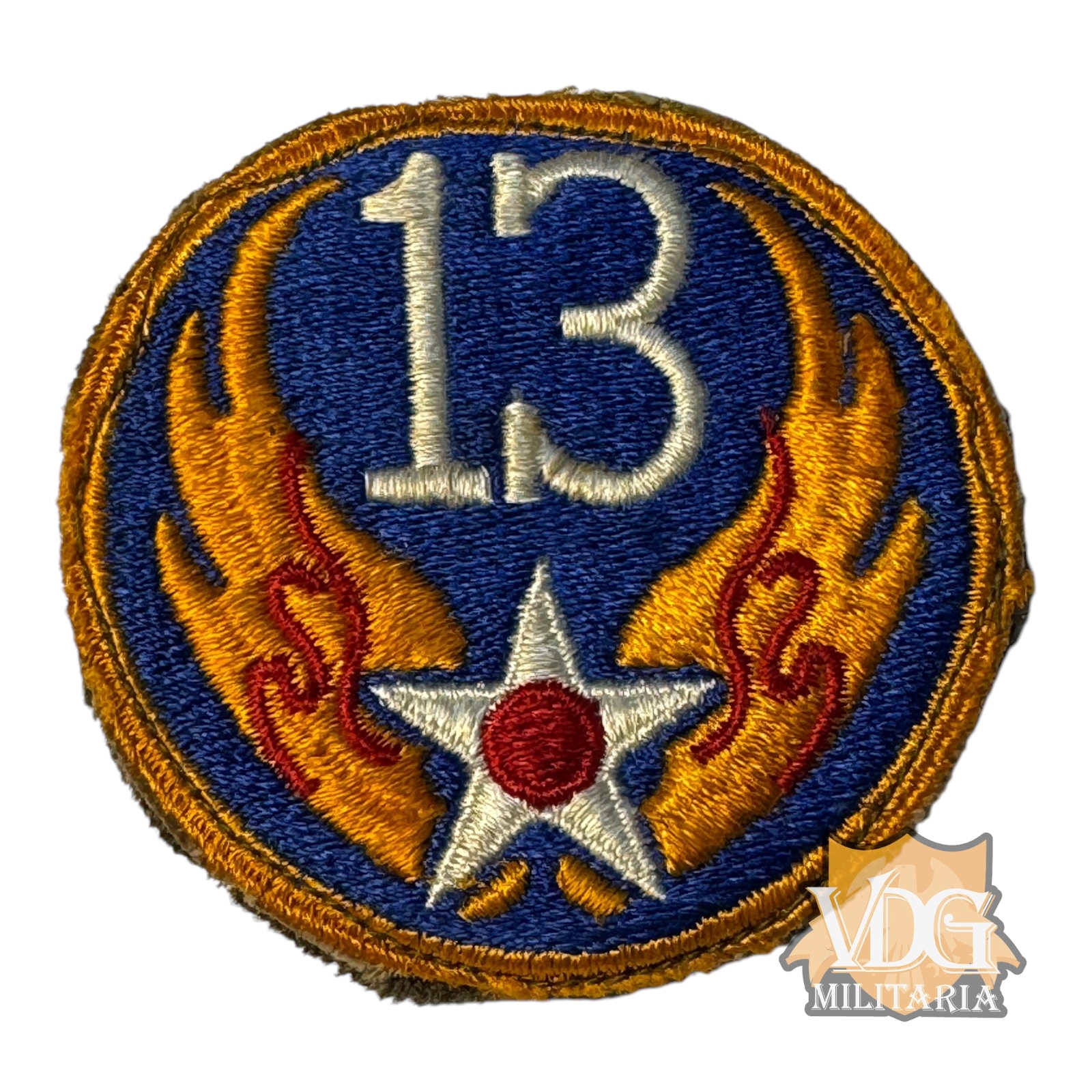 WW2 Era US Army 13th Air Force Shoulder Sleeve Insignia – Uniform Cutoff