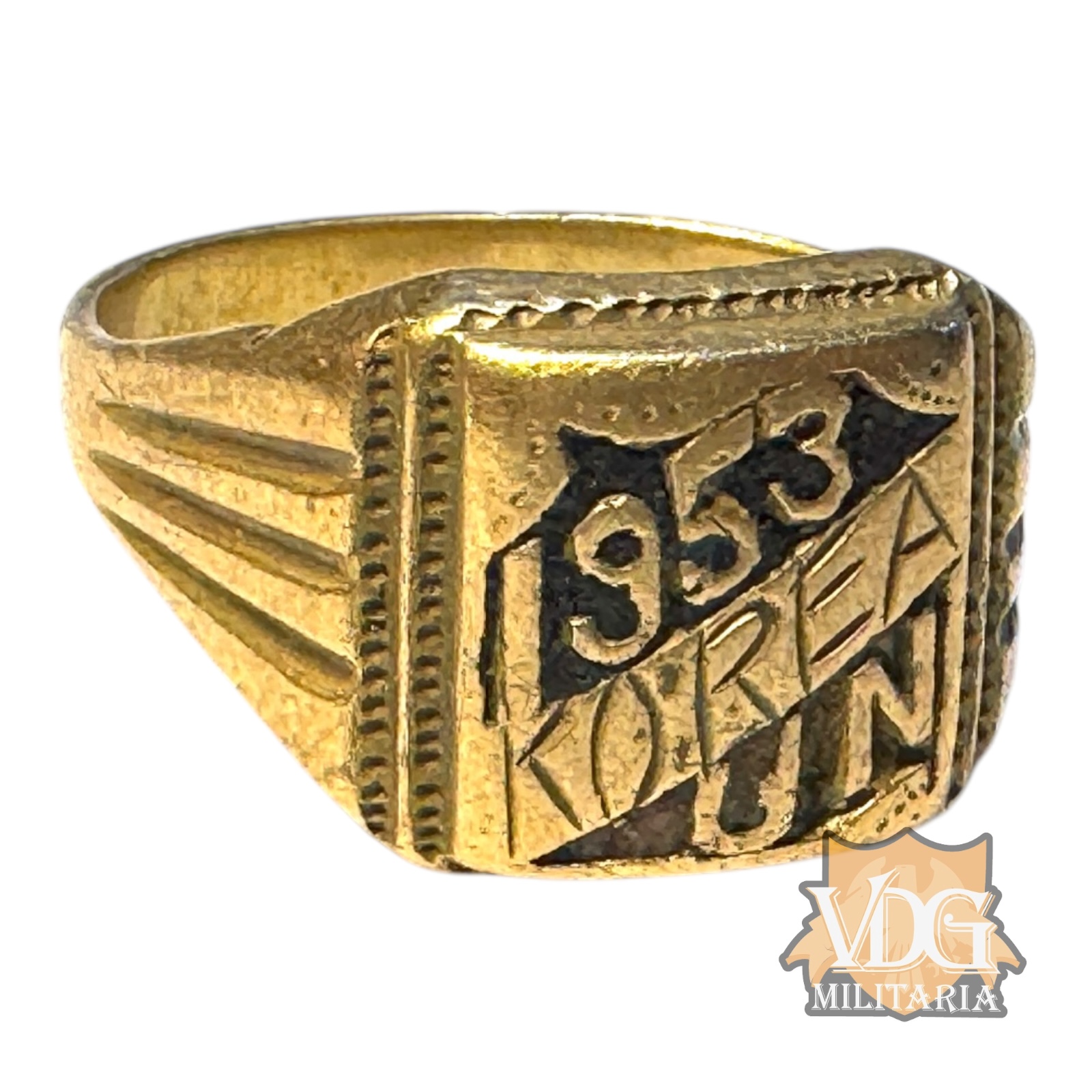 Korean War US Theatre Made 1953 Korea UN Brass Ring