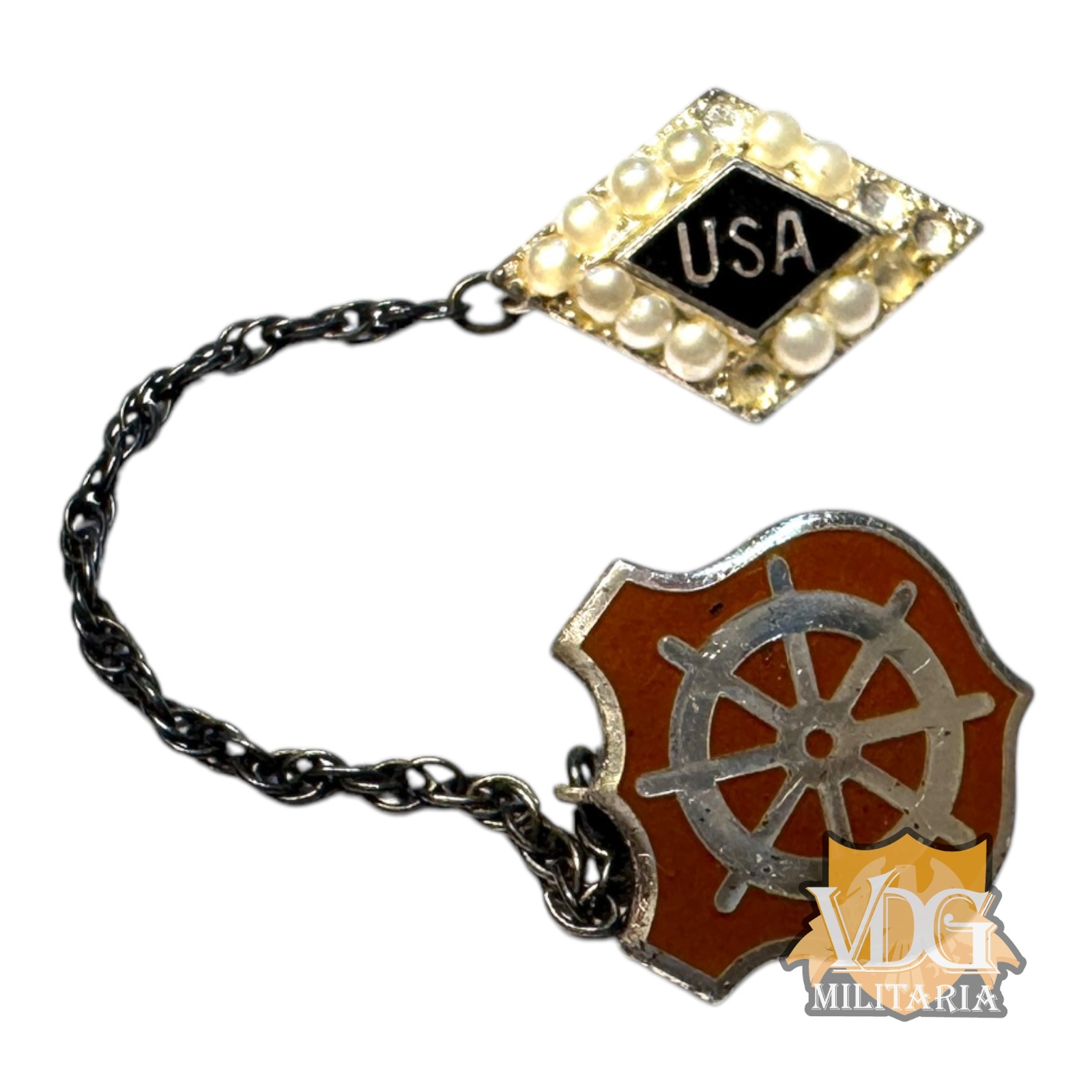 WW2 Era US Army Port of Embarkation Sweetheart Pin – Sterling Silver by Uris Craft