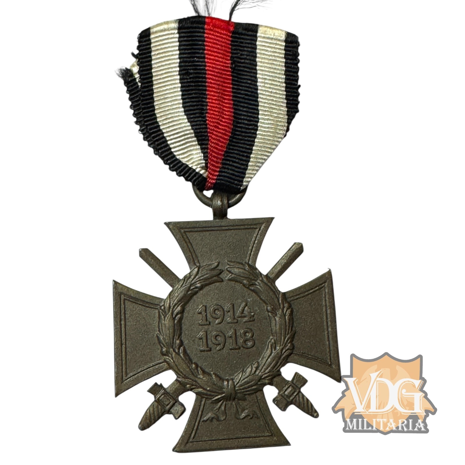 WW1 German Hindenburg Cross with Swords (Ehrenkreuz des Weltkriegs 1914/1918 mit Schwertern) G15 Maker Marked