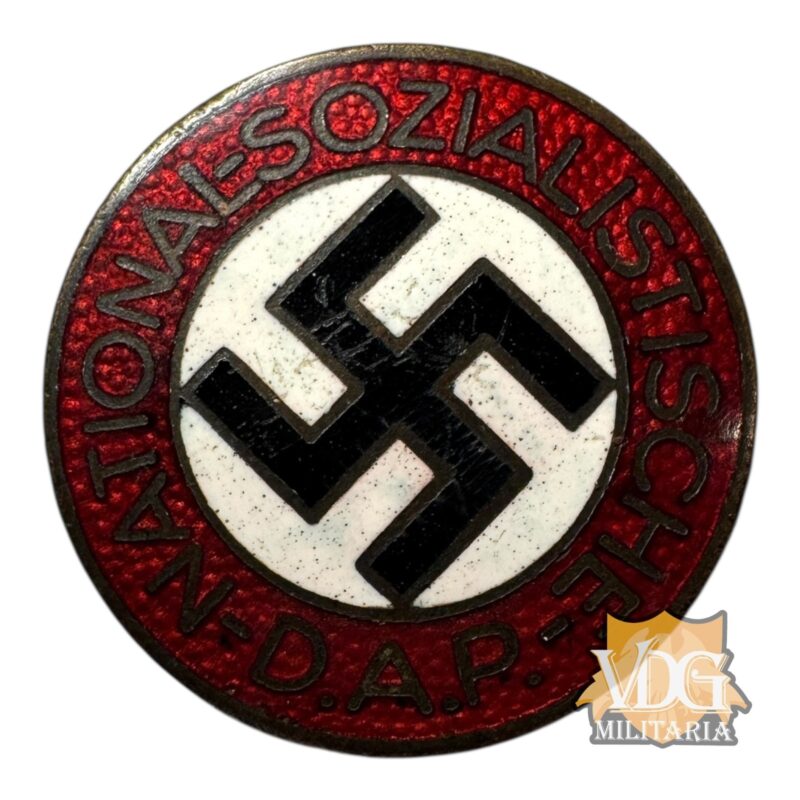 WW2 German NSDAP Enamel Party Badge Pin-RZM M1/100 Werner Redo, Saarlautern