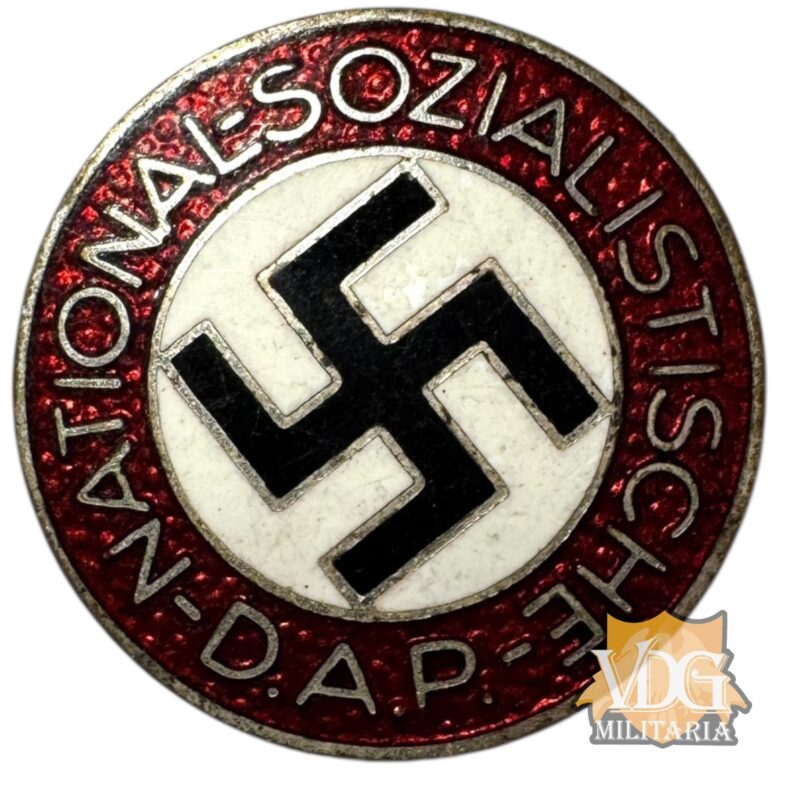 WW2 German NSDAP Enamel Party Badge Pin-RZM M1/30 Robert Metzger G.m.b.H, Pforzbeim