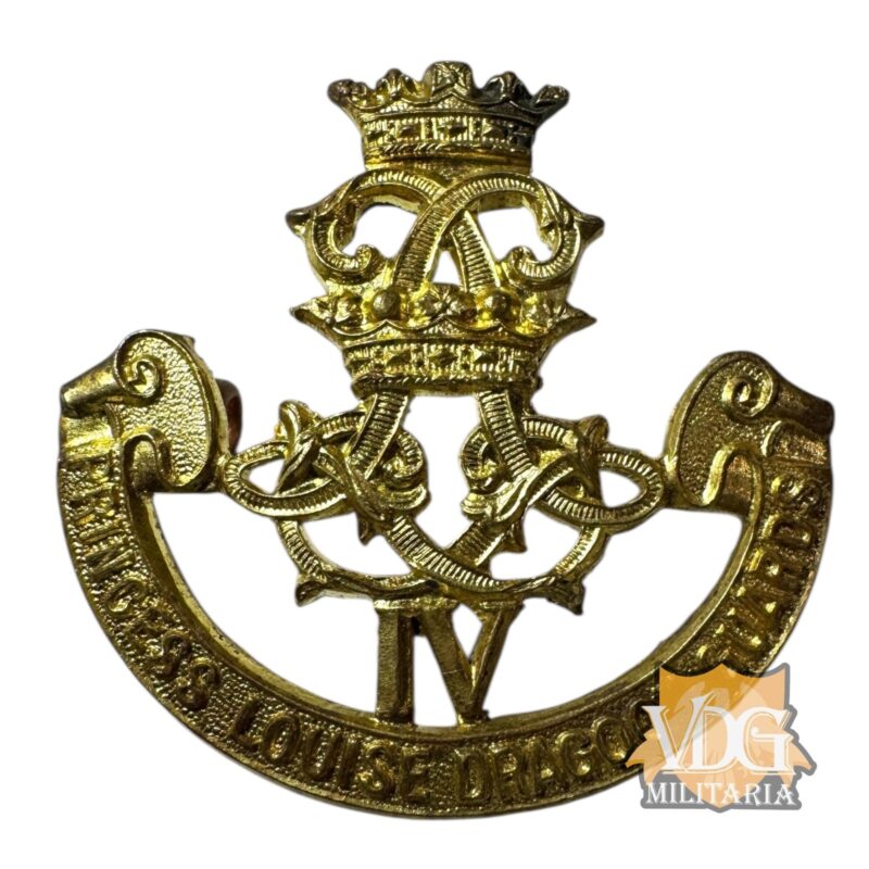 WW2 British Army Princess Louise’s (Argyll and Sutherland Highlanders) Dragoon Guards Brass Cap Badge