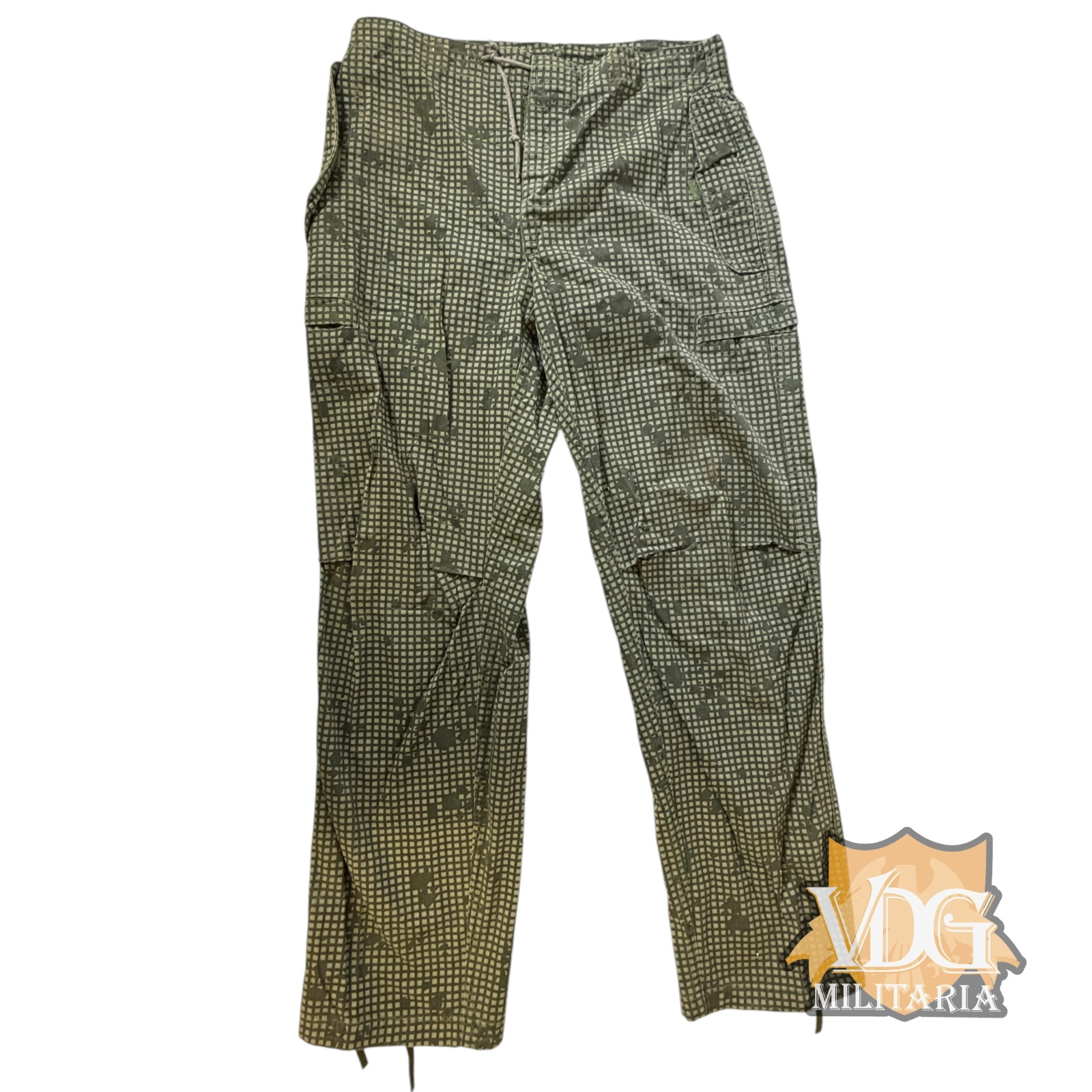 Desert Storm Era US Army Desert Night Camouflage Grid Pattern Trousers 1984 Contract - Small Long