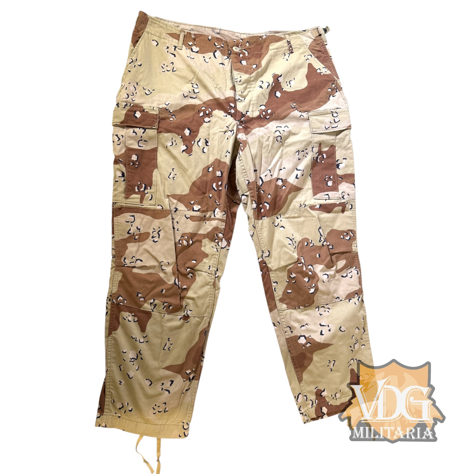 US Army Six Color Chocolate Chip Desert Battle Dress Trousers 1983 Winfield Contract - X-Large Short