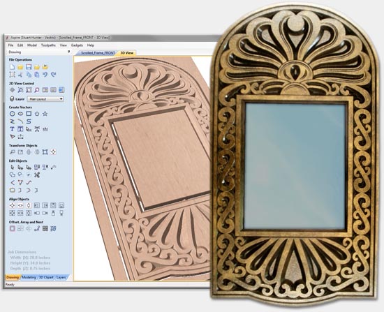Scrolled Mirror Frame