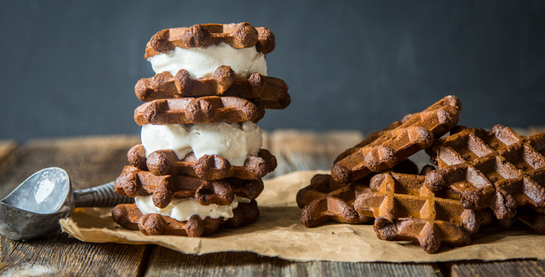 Waffle Ice Cream Sandwich