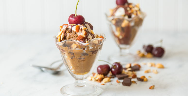 vegan ice cream sundae