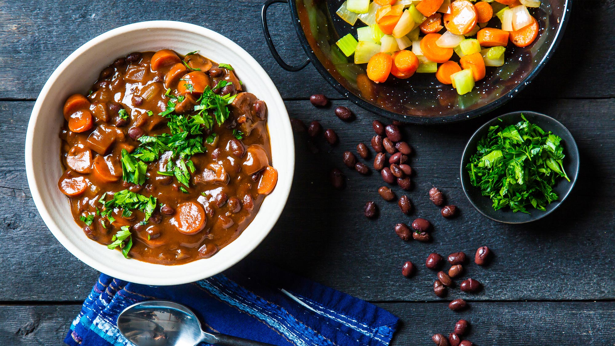 black bean bourguigon