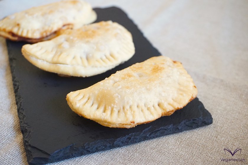 Vegan dumplings with homemade fried dough Vegan dumplings with homemade fried dough