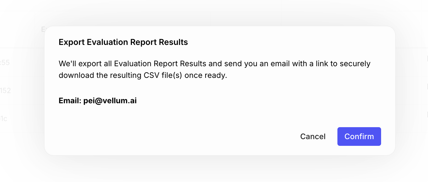 Evaluation Report Export