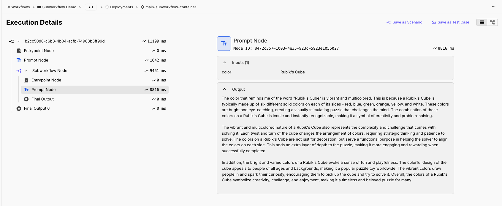 Workflow Execution Timeline