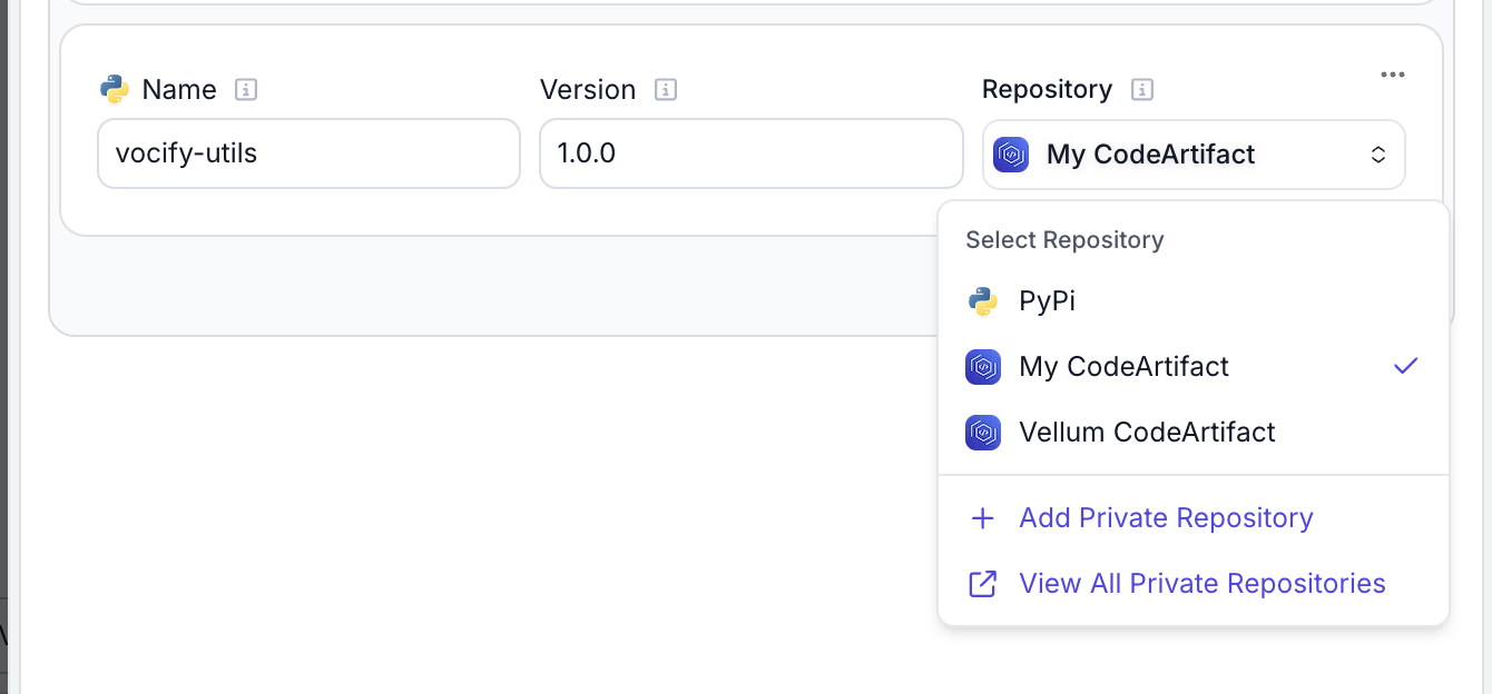 Package repository selection