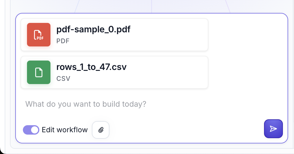 Agent Builder File Upload UI