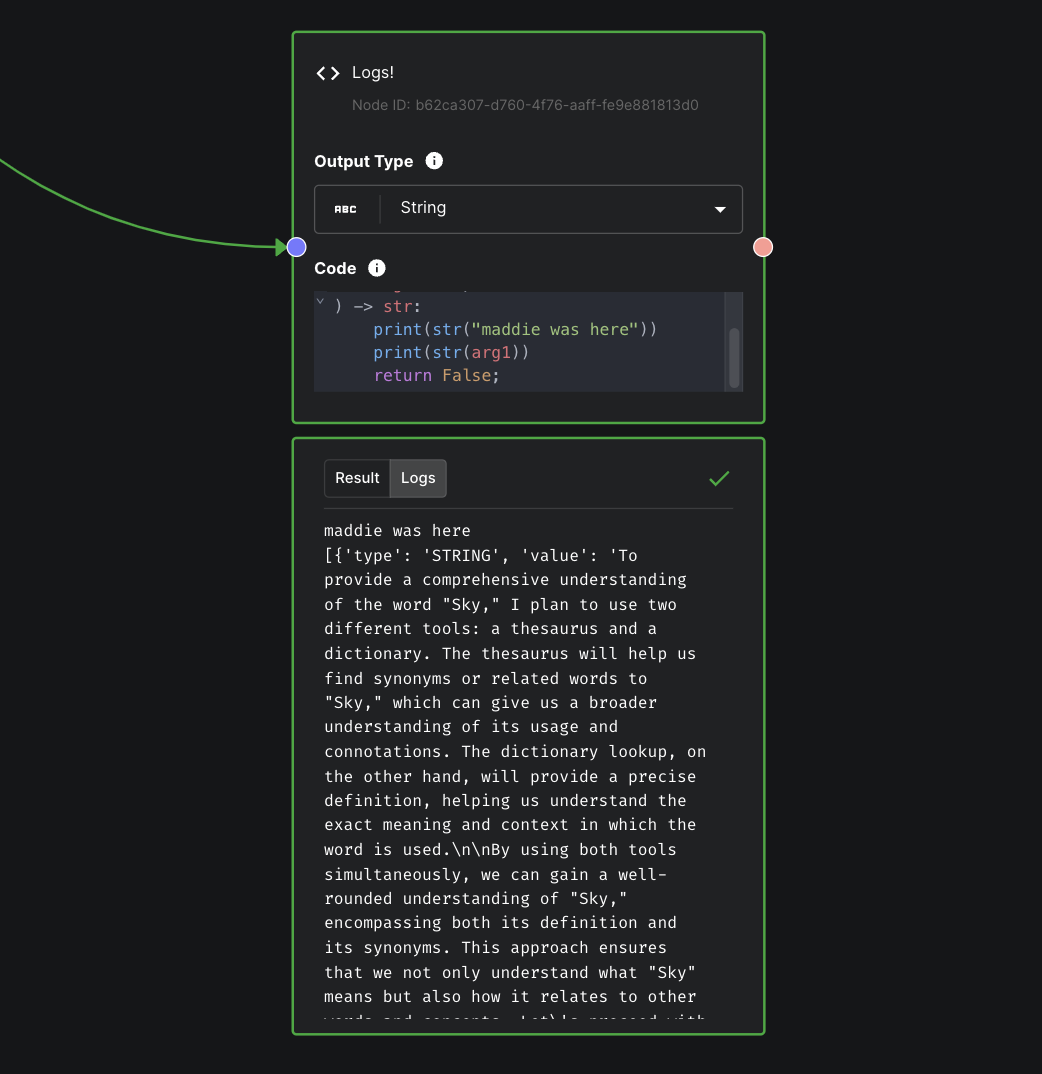 Code Logs Exec Nodes