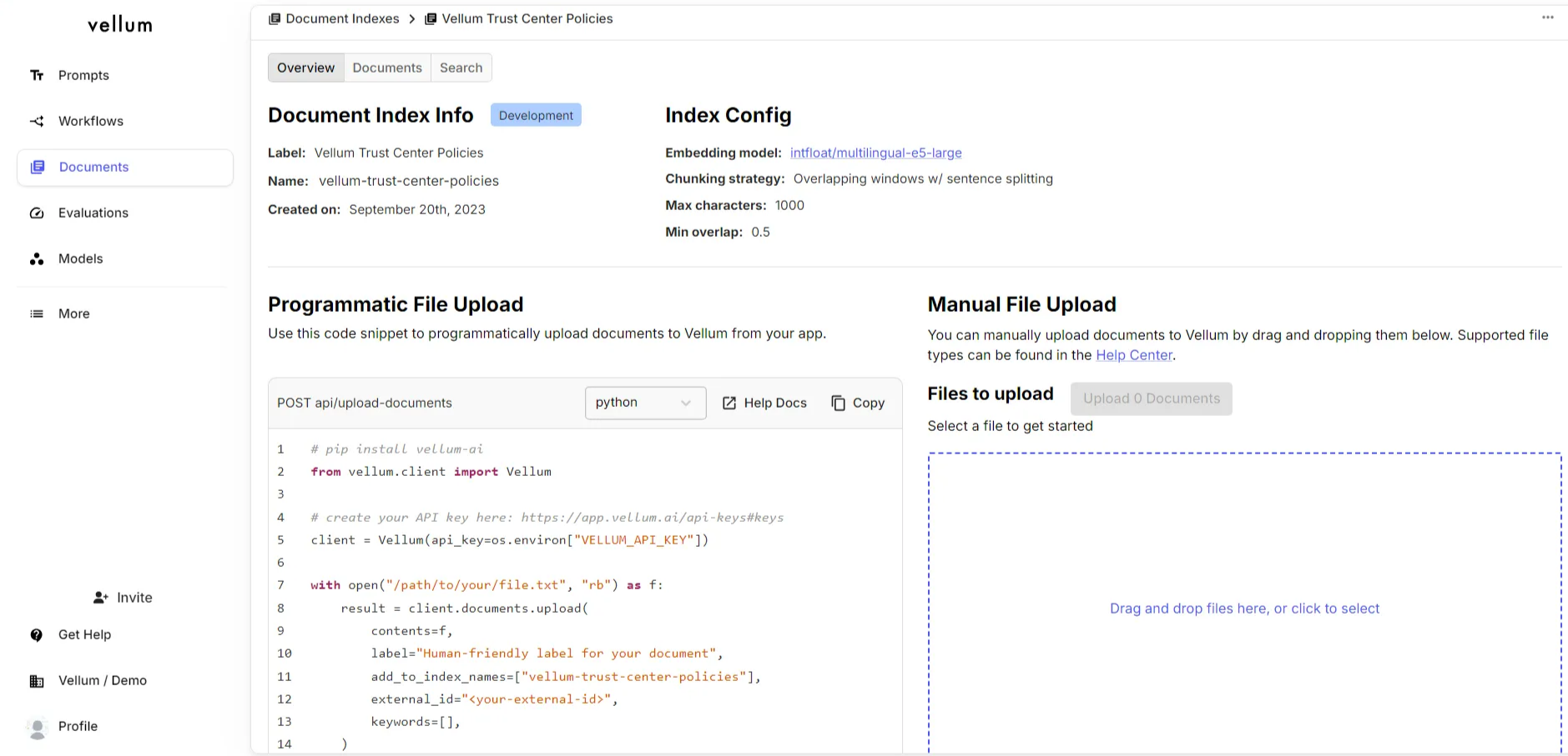 Upload Documents