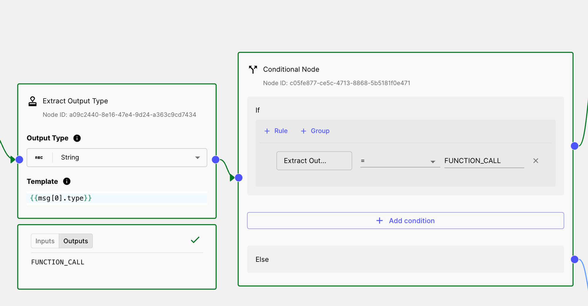 Conditional Node Branching