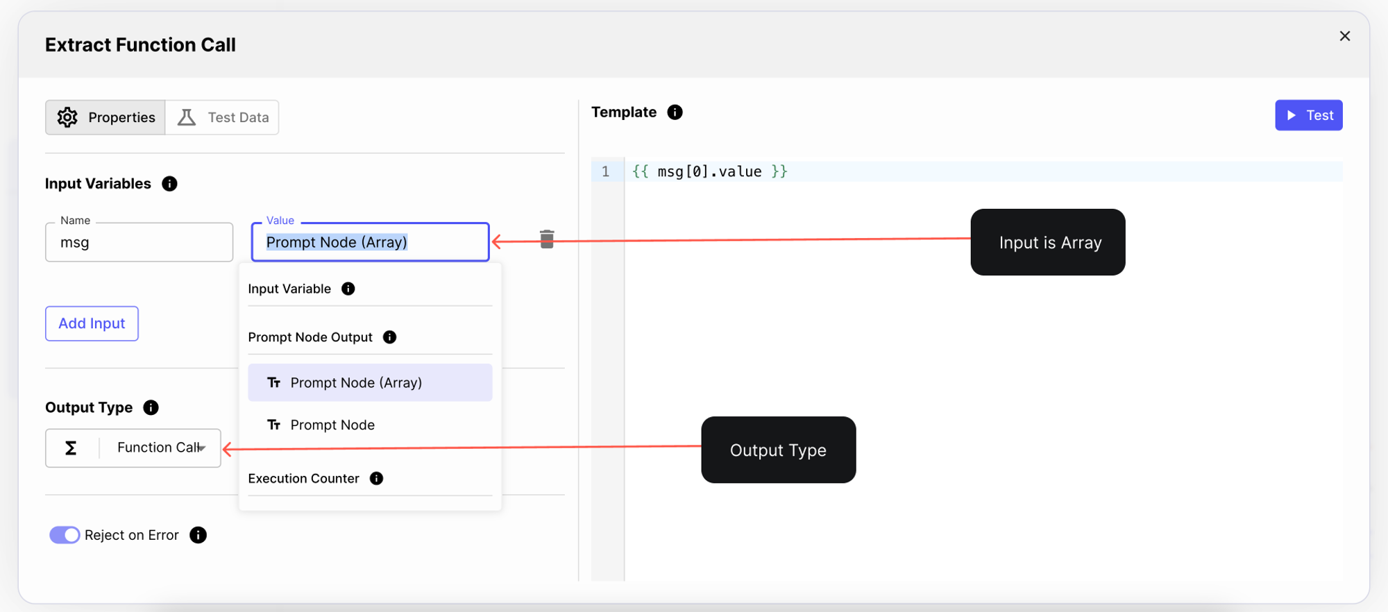 Extract Function from Templating Node