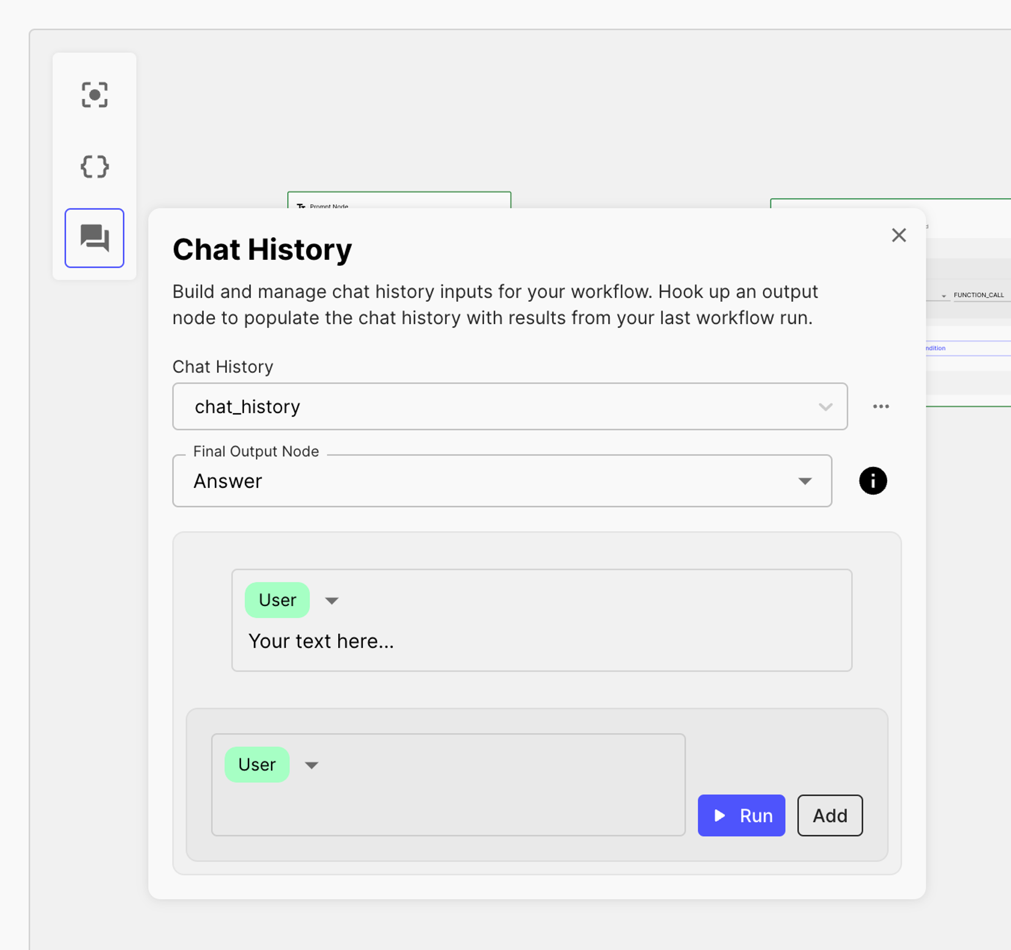 Workflow Chat History