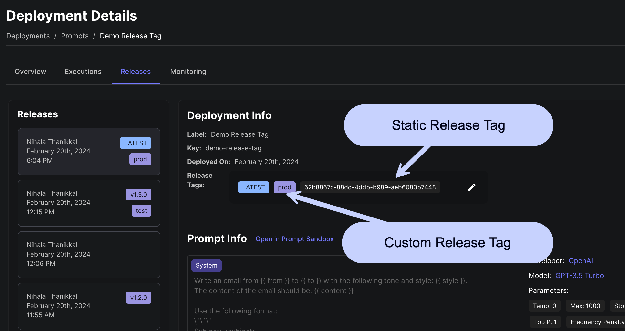 Release Tags Types