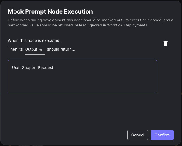 Workflow Node Mocking