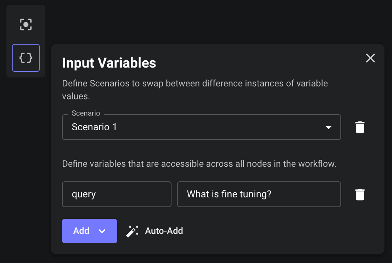 Workflow Input Variables