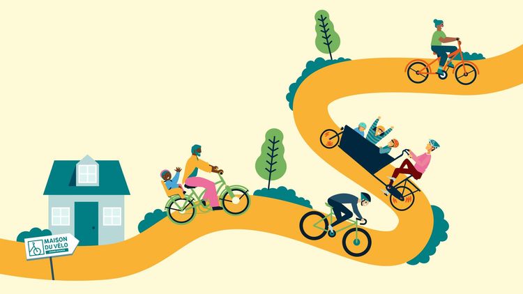 affiche de la parade à vélo en couleurs à Avignon