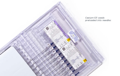 cesium 131 seeds preloaded into needles