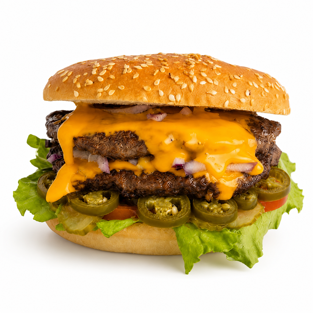 Spicy chedder jalapeno double beef