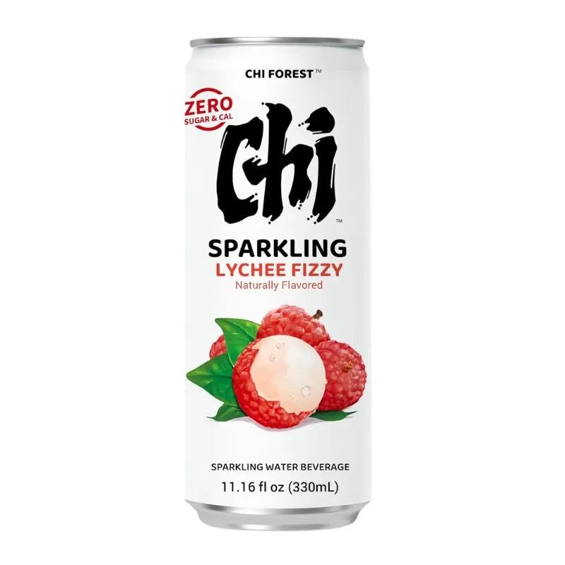 Chi Sparkling Lychee Fizzy, Zero Sugar & Cal (330 ml)