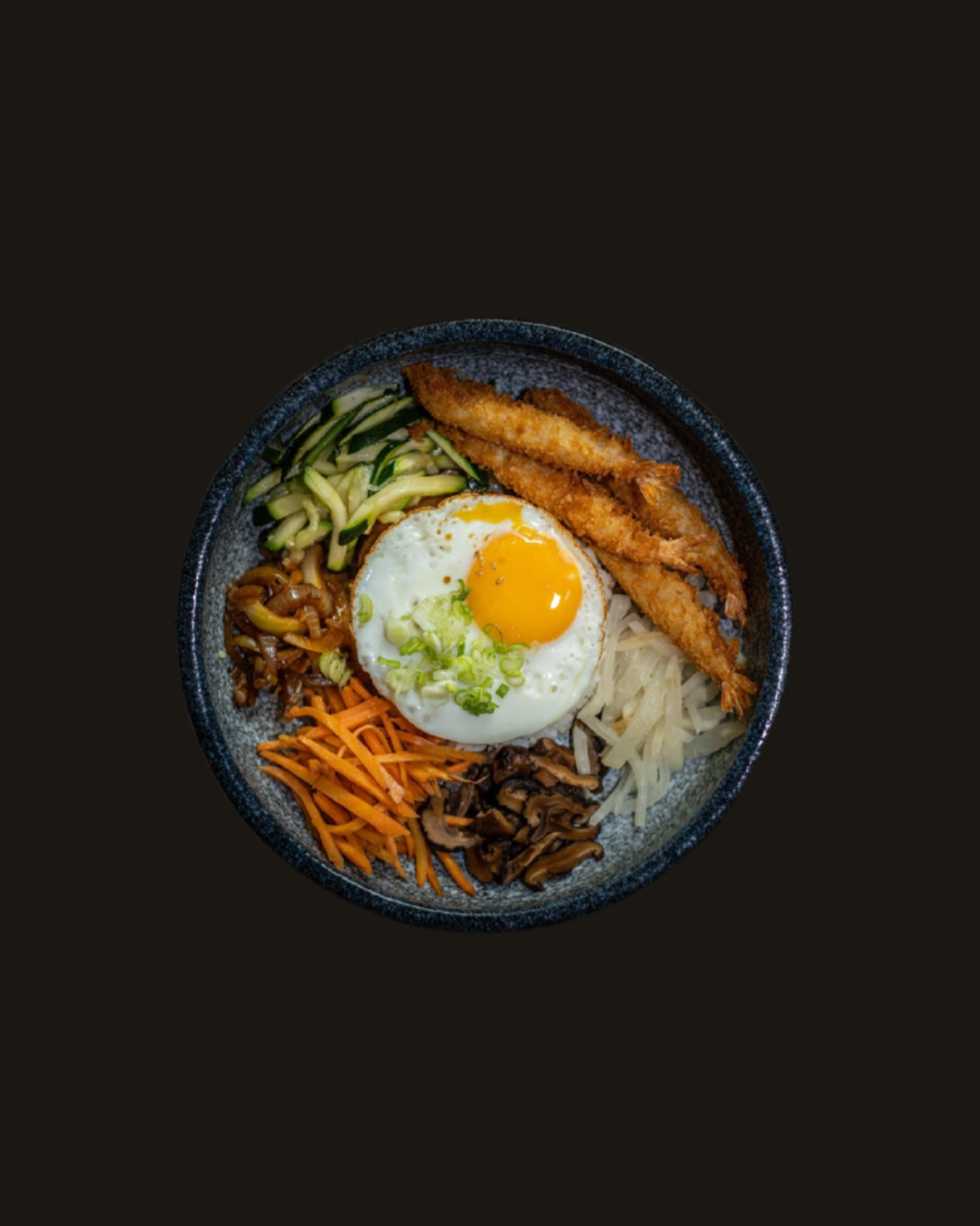 #1. Tempura King Prawn Bibimbap