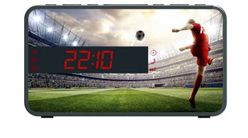 Bigben Interactive voetbal wekkerradio met 3 wisselbare frontjes Bigben Interactive voetbal wekkerradio met 3 wisselbare frontjes