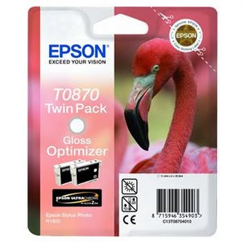 Epson Dubbelpack Gloss Optimizer T0870 Ultra Gloss High-Gloss 2 Epson Dubbelpack Gloss Optimizer T0870 Ultra Gloss High-Gloss 2