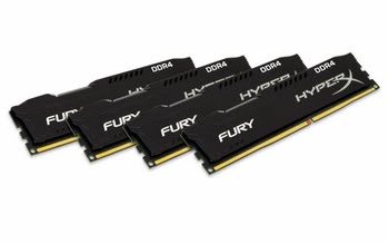HyperX FURY Memory Black 16GB DDR4 2400MHz Kit 16GB DDR4 2400MHz geheugenmodule HyperX FURY Memory Black 16GB DDR4 2400MHz Kit 16GB DDR4 2400MHz geheugenmodule