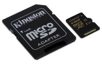 Kingston Technology Gold microSD UHS-I Speed Class 3 (U3) 64GB 64GB MicroSDHC UHS-I Klasse 3 flashgeheugen Kingston Technology Gold microSD UHS-I Speed Class 3 (U3) 64GB 64GB MicroSDHC UHS-I Klasse 3 flashgeheugen