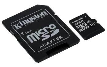 Kingston Technology microSDHC Class 10 UHS-I Card 32GB 32GB MicroSDHC UHS-I Class 10 flashgeheugen Kingston Technology microSDHC Class 10 UHS-I Card 32GB 32GB MicroSDHC UHS-I Class 10 flashgeheugen