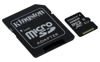 Kingston Technology microSDXC Class 10 UHS-I Card 128GB 128GB MicroSDXC UHS-I Class 10 flashgeheugen Kingston Technology microSDXC Class 10 UHS-I Card 128GB 128GB MicroSDXC UHS-I Class 10 flashgeheugen