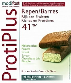Modifast Protiplus Reep Chocola Pistache 6stuks Modifast Protiplus Reep Chocola Pistache 6stuks