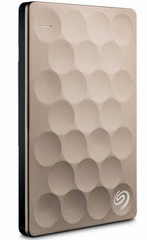 Seagate Backup Plus Ultra Slim 2TB 2000GB Goud Seagate Backup Plus Ultra Slim 2TB 2000GB Goud