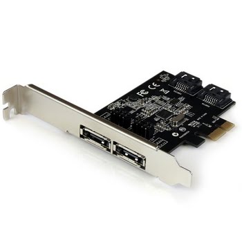 StarTech.com 2-poort PCI Express SATA 6 Gbit/s eSATA Controller Kaart 2x PCI-E SATA III Kaart 2 Intern / 2 Extern StarTech.com 2-poort PCI Express SATA 6 Gbit/s eSATA Controller Kaart 2x PCI-E SATA III Kaart 2 Intern / 2 Extern
