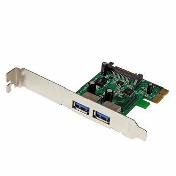 StarTech.com 2-poorts PCI Express (PCIe) SuperSpeed USB 3.0-kaartadapter met UASP SATA-voeding StarTech.com 2-poorts PCI Express (PCIe) SuperSpeed USB 3.0-kaartadapter met UASP SATA-voeding