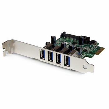 StarTech.com 4-poorts PCI Express PCIe SuperSpeed USB 3.0 controllerkaartadapter met UASP SATA-voeding StarTech.com 4-poorts PCI Express PCIe SuperSpeed USB 3.0 controllerkaartadapter met UASP SATA-voeding