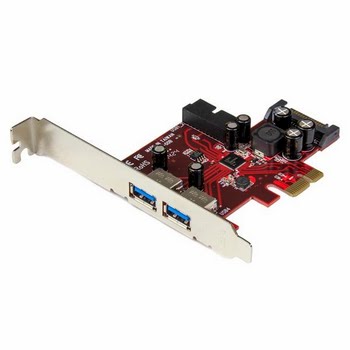 StarTech.com 4-poorts PCI Express USB 3.0 kaart 2 extern, 2 intern SATA-voeding StarTech.com 4-poorts PCI Express USB 3.0 kaart 2 extern, 2 intern SATA-voeding