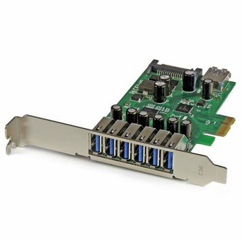 StarTech.com 7-poorts PCI Express USB 3.0 kaart standard en low-profile design StarTech.com 7-poorts PCI Express USB 3.0 kaart standard en low-profile design