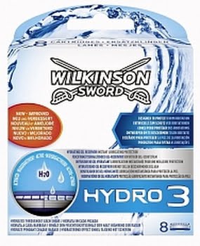 Wilkinson Sword Hydro 3 Scheermesjes 8stuks Wilkinson Sword Hydro 3 Scheermesjes 8stuks