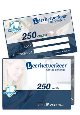 Theoriekaart 250 Credits afbeelding
